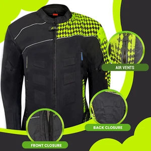 Chaqueta de moto con armadura impermeable térmica textil para hombre motociclista CE - Imagen 1 de 20