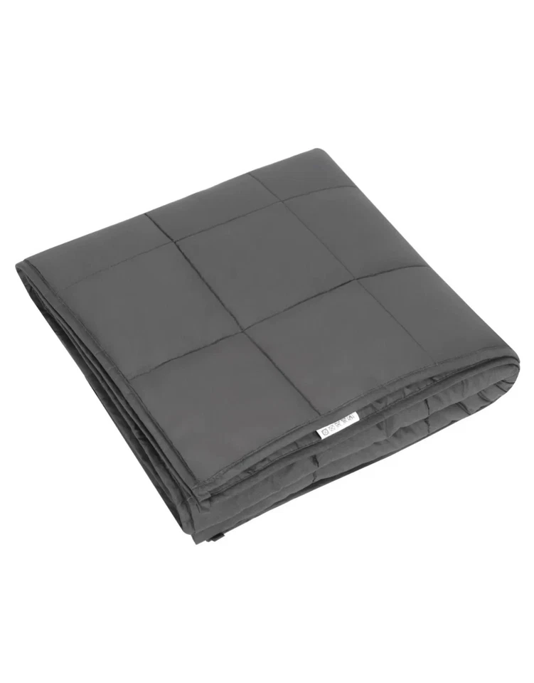 Full / Twin 15 lbs Grey Weighted Blanket With Bag Case - Image 1 of 4