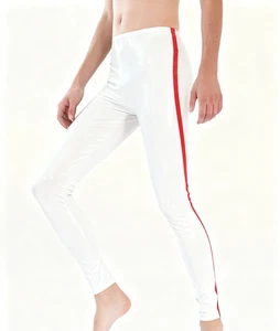 Pantalones 100% Látex Goma Goma Blanco Pantalones Cintura Media 0.4mm S-XXL - Imagen 1 de 2