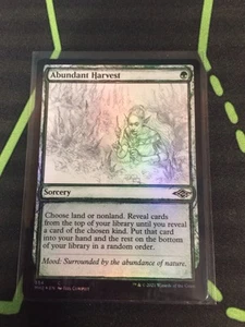 MTG Magic The Gathering Abundant Harvest Foil Showcase Green Sorcery Commander - Picture 1 of 1