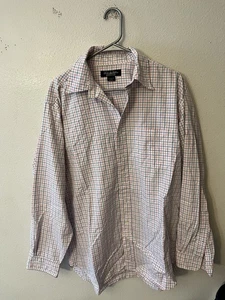 Herren Brooks Brothers Country Club rosa kariertes Hemd mit Knopfleiste Gr. L - Bild 1 von 6