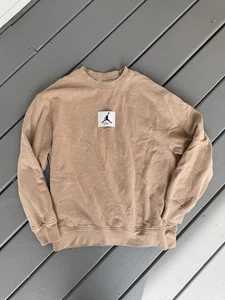 Jordan Flight Essential Polar Crew Beige Hombre’s Sudadera Pullover Ropa de Calle M - Imagen 1 de 6