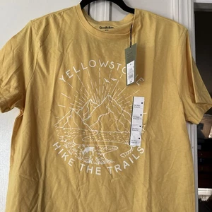Goodfellow & Co T-Shirt gelb mit Logo Kurzarm Medium - Bild 1 von 5