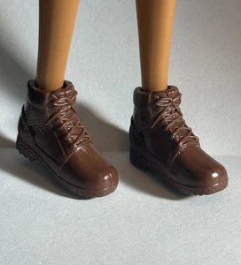 Barbie Doll Fashion Accessory Shoes Brown Boots-Fits Barbie- - Picture 1 of 2