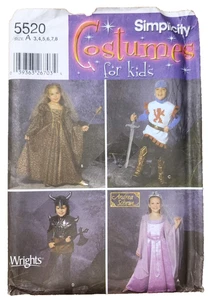 Disfraces Simplicity Niño/Niño Medieval Dama Princesa Cursader Caballero Tallas 3-8 - Imagen 1 de 4