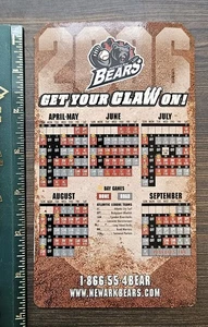 2006 Newark Bears Atlantic League Baseball Magnet Spielplan - Bild 1 von 3