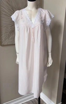 De colección. Vestido BARBIZON Bárbara Rosa Bordado Flores Cinta Camisón Talla L Foto 1 de 4