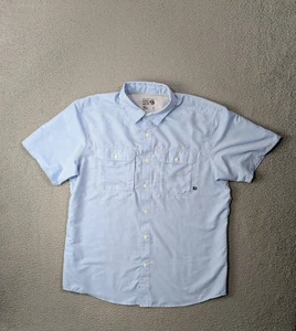 Camisa Mountain Hardwear Canyon Hombres Grande Manga Corta Azul Ventilada Pesca Senderismo - Imagen 1 de 10