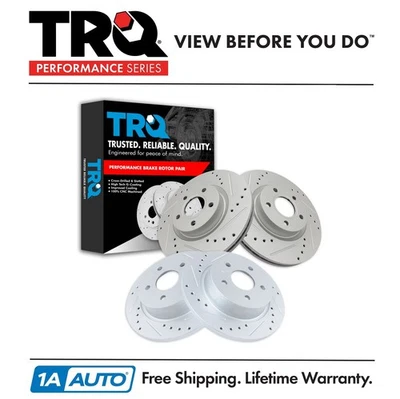 Juego de rotores de freno delanteros y traseros TRQ para Ford C-Max 2013-2016 Escape 2013-2016 Foto 1 de 4