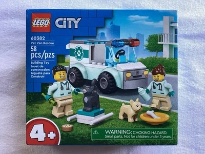 LEGO CITY: Vet Van Rescue (60382) Gato Gris Perro Frenchie Foto 1 de 4