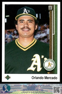 1989 Upper Deck #624 Orlando Mercado Oakland Athletics 89UD - Image 1 of 2