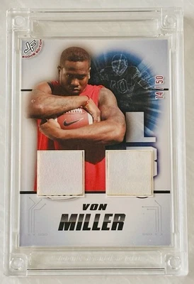 VON MILLER RC JUEGO USADO PARCHE DOBLE/50 2011 SAGE HIT #40 CAMISETA FUSIÓN NOVATO Foto 1 de 2