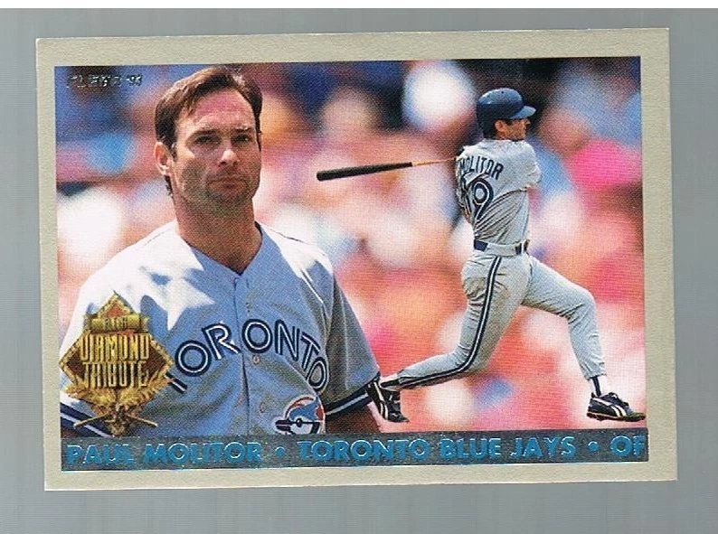 PAUL MOLITOR #5 OF 10 BLUE JAYS 1993 fleer Update DIAMOND TRIBUTE - Image 1 of 1