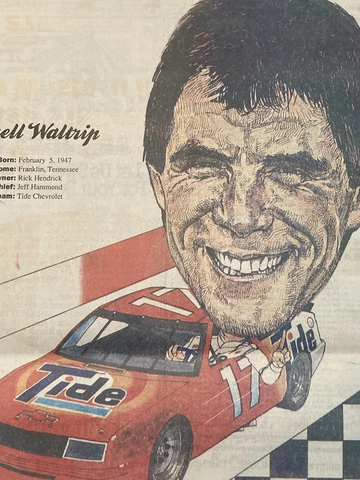 Vintage Rare Darrell Waltrip NASCAR Winston Cup Series Driver Poster May 23 1989 Cover