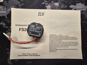 ELV Conrad FS20 SU-3 Unterputz Funkschalter Funk Schalter Aktor Sender UP SU3 Do - Bild 1 von 6