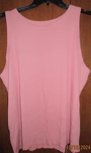 Terra & Sky Peach Tank Top Sz 3 24 26 W Cotton & Spandex Bust 56 Length 27 in - Picture 1 of 4