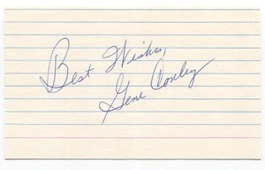 Gene Conley Signed 3x5 Index Card Baseball Autographed Boston Braves All-Star - Picture 1 of 2