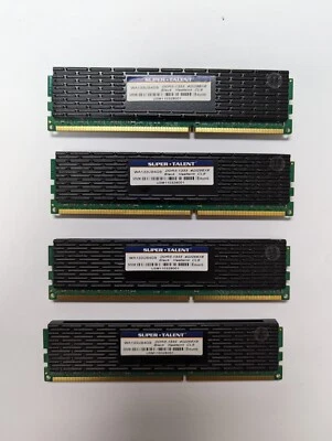 Kit x4 Super Talent WA133UB4G9 16GB (4GBx4) DDR3-1333 PC3-10600 CL9 RAM | Works! - Image 1 of 2