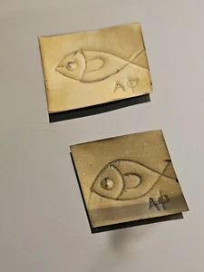 Lot of 2 Alekos Fassianos Tin Fish Print. Both Signed. Not Numbered. - Picture 1 of 5