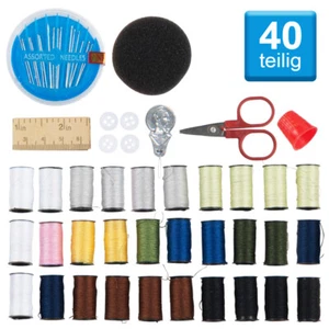Nähzubehör 57 tlg Nähset Nähkasten Nähkästchen Reise mini Nähgarn Nähzeug nähen - Bild 1 von 3