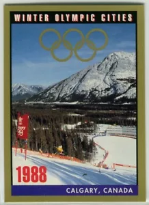 1992 Tuff Stuff Winter Olympic Cities Insert #7 Calgary, Canada 1988 - Picture 1 of 2
