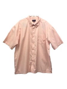 Indygo Smith Shirt Men’s XXL Peach Button Down Short Sleeve Chest Pocket - Picture 1 of 5