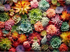 Diamond Painting Kits for Adults-Succulents Diamond Art Kits for Adults,5D Diamo - Picture 1 of 6