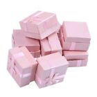 24PCS Valentine's Day Pink Gift Box Ring Earring Case Necklace Container Wedding