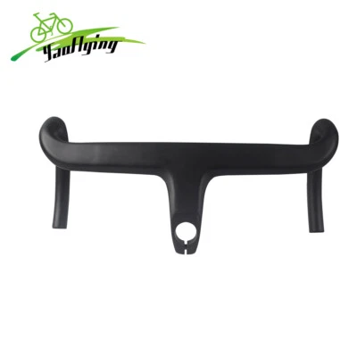 Carbon Fiber Road Gravel Bike Drop Bar Bicycle Integrated Handlebar 360-440mm - Image 1 of 4