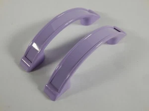 2x Small Vintage Retro Wilbec Lilac Plastic Cupboard Drawer Pull Handles #2081E - Picture 1 of 11