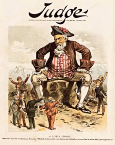 Periódicos demócratas republicanos James Blaine Gulliver Lilliputs - Imagen 1 de 1