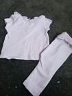 Baby Girls Purple Lilac Outfit Set, Leggings And Top 3-6 Months 