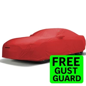 Porsche 911 930 76-89 No Spoiler Covercraft WeatherShield HP Red w/ Gust Guards - Picture 1 of 4