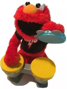Sesame Street Let's Rock Singing Red Elmo w Tambourine & Drum Music Preschool - Picture 1 of 6