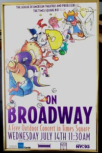 BROADWAY ON B'WAY RARE VINTAGE WINDOW CARD - Picture 1 of 1