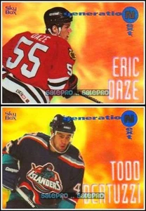 2x SKYBOX EMOTION 1995 ERIC DAZE #2/10 TODD BERTUZZI #10/10 GENERATION NEXT LOT - Picture 1 of 4