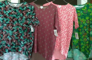 NEW 4 LulaRoe Irma Flamingo Shirts Tunic Women's X-Small XS XXS Lot - FREE SHIP - Picture 1 of 5