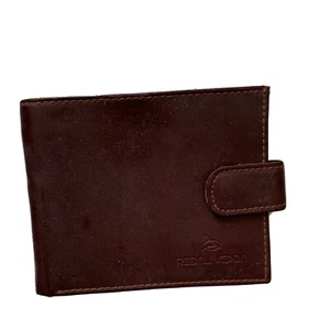 NEU RIDALMODA BRAUN LEDER FALTBARE GELDBÖRSE FOTORAHMEN - Bild 1 von 3