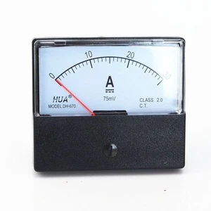 DC 0-30A/75mV Analog Panel Meter Ammeter Gauge DH-670 - Picture 1 of 3