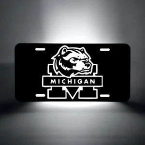 Michigan Wolverines! Laser Engraved Front License Tag!! Looks Great!! - Picture 1 of 3