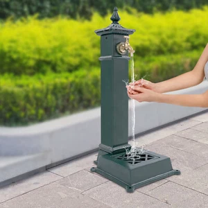 Retro Decoration Garden Cast Iron Water Column with Faucet Outdoor Freestanding - Picture 1 of 19