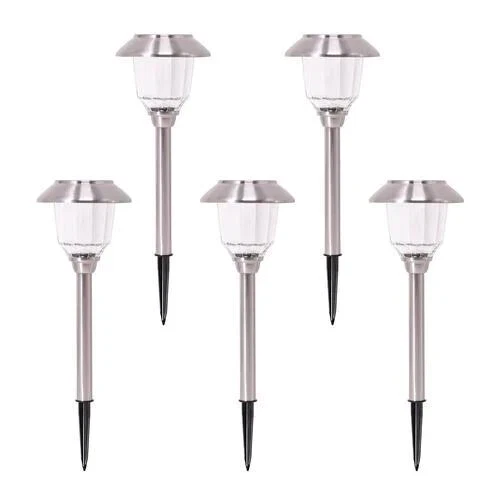 Member's Mark LED Solar Path Lights Stainless Steel 14 Lumens (5 Pack)