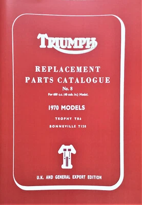 Triumph Parts Book Bonneville 650 Trophy 1970 Motorcycles Free UK Postage - Image 1 of 4
