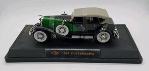 1934 Duesenberg Black Green 1:32 Scale Diecast Model Car Signature Models - Picture 1 of 7