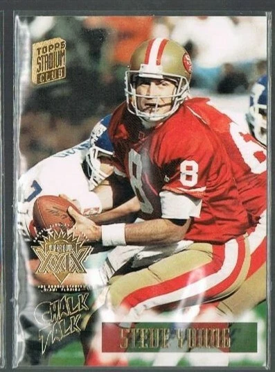 1994/94 topps stadium club Super Bowl XXIX Chalk Talk STEVE YOUNG 49ers - Image 1 of 1