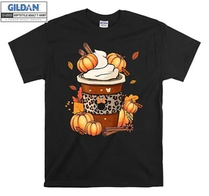 Otoño Café Halloween Calabaza Latte Bebida C Sudadera con Capucha Camiseta Hombres Mujeres Unisex AB681 - Imagen 1 de 8
