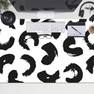 Computer Desk Top Mat Pad Protector for PC Mouse Keyboard 100x50 Brush strokes - Afbeelding 1 van 4