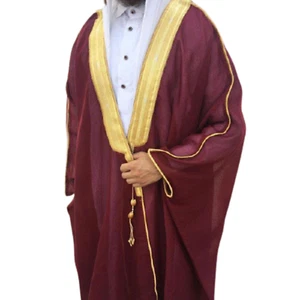 Amazing Best Quality Men's Islamic Arabian Cloak Bisht thobe Eid - Picture 1 of 12