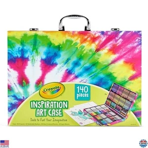 Coloring Art Case Set 140ct - Tie-Dye Supplies for Kids, Travel Drawing Kit - Picture 1 of 6