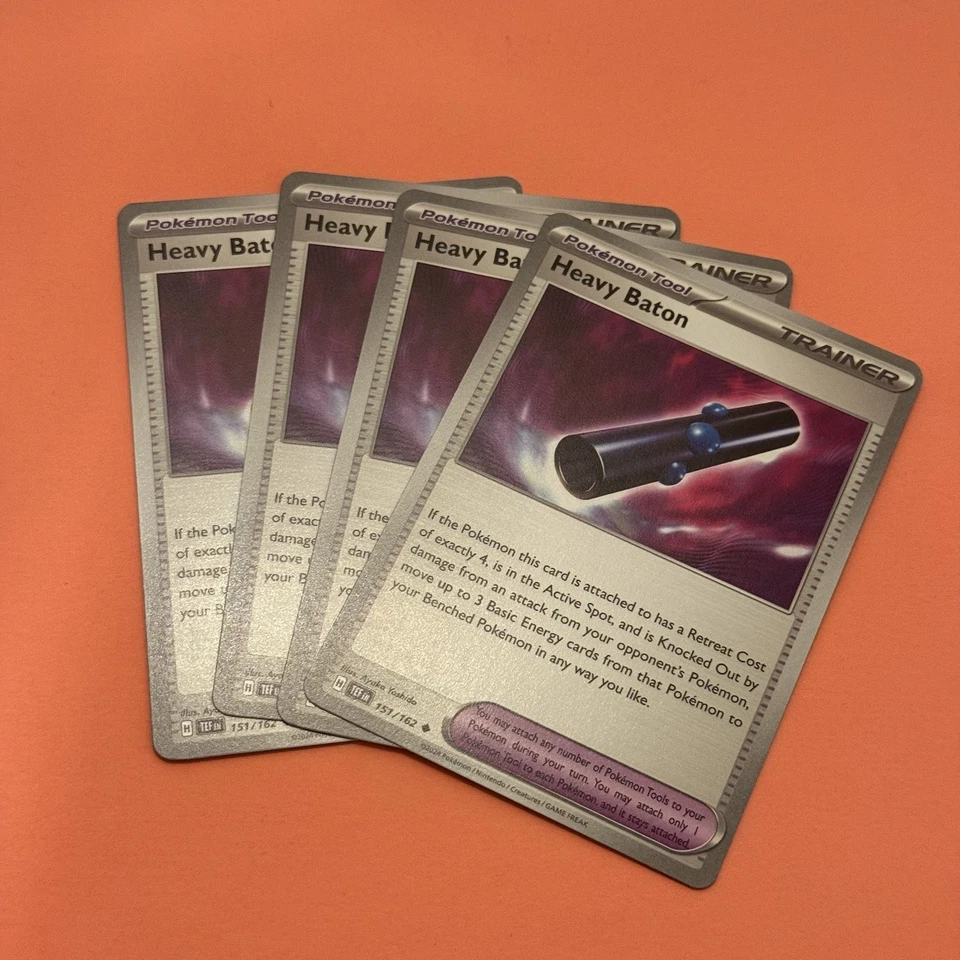 [4x Playset] Heavy Baton (151/162) - SV05: Temporal Forces (TEF) Pokemon TCG - Image 1 of 1